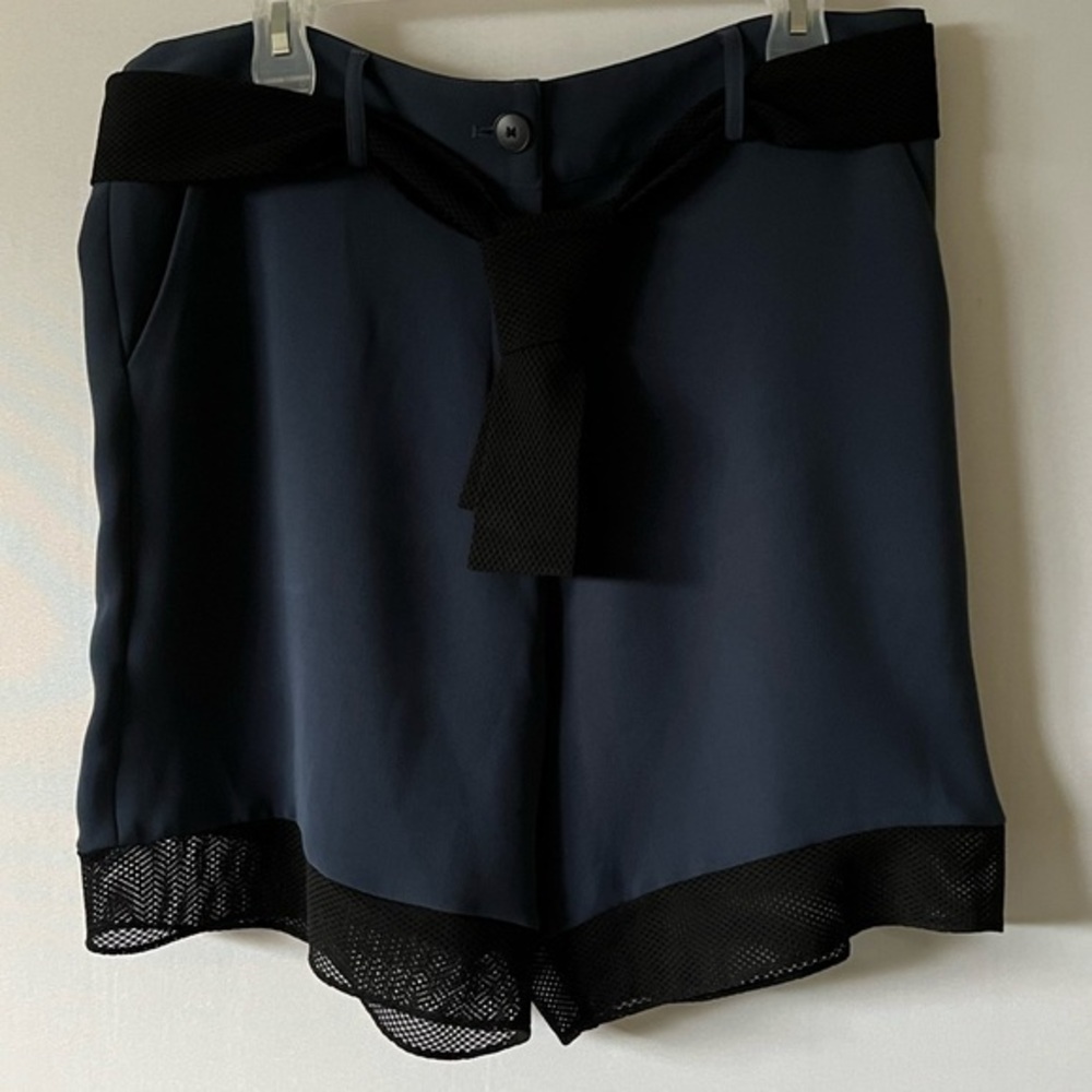 Snider, NY USA, designer Staci Snider woman’s shorts, size 14, blue, polyester